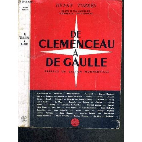 De Clemenceau A De Gaulle - Envoi D'auteur