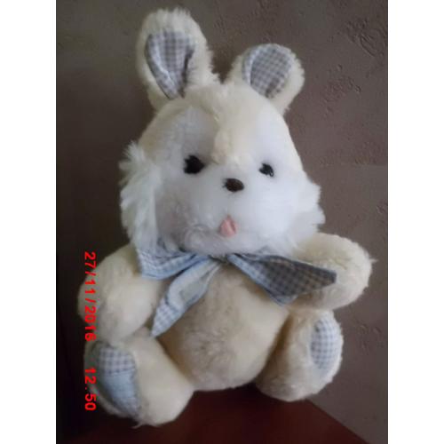 Lapin Beige Et Tissu Vichy Nounours