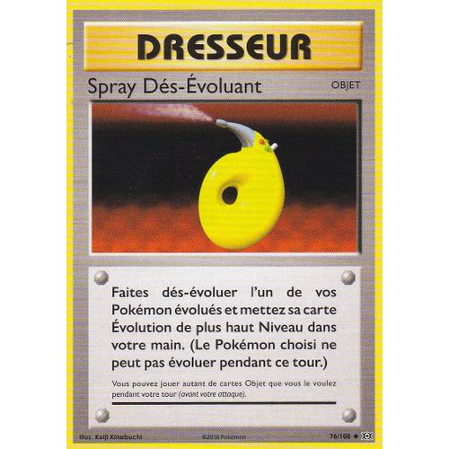 Pokémon - 76/108 - Spray Dés-Evoluant - Xy - Evolutions - Peu Commune