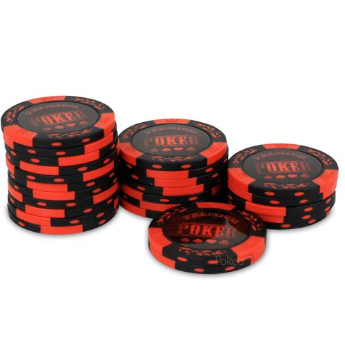 Rouleau 25 Jetons Premium Poker Rouge