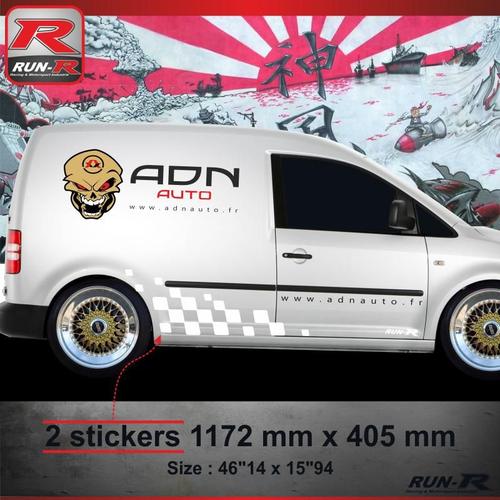 001b Sticker Motorsport Pour Volkswagen Caddy - Aufkleber Adesivi - Blanc