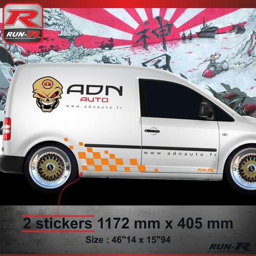 001o Sticker Motorsport Pour Volkswagen Caddy - Aufkleber Adesivi - Orange