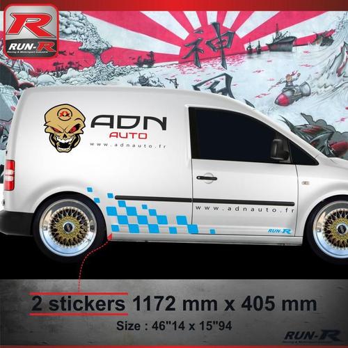 001y Sticker Motorsport Pour Volkswagen Caddy - Aufkleber Adesivi - Bleu