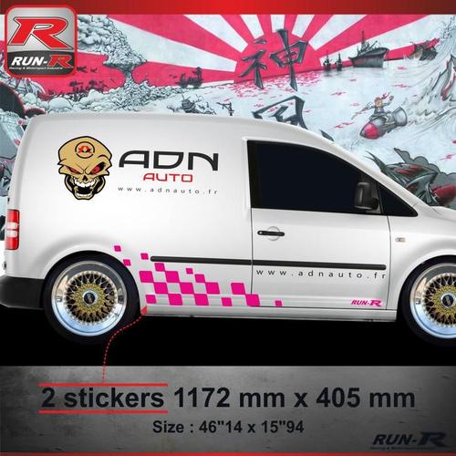001z Sticker Motorsport Pour Volkswagen Caddy - Aufkleber Adesivi - Rose