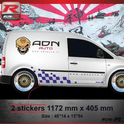 001m Sticker Motorsport Pour Volkswagen Caddy - Aufkleber Adesivi - Marine