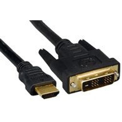 MicroConnect - Câble vidéo - HDMI / DVI - HDMI (M) pour DVI-D (M) - 1 m - noir