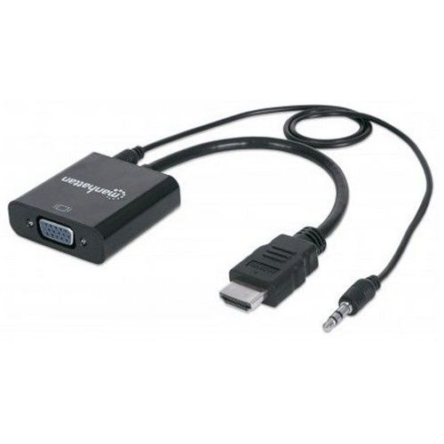 MANHATTAN 151450 MHC HDMI AM-VGA Audio Converter Cable (Black)