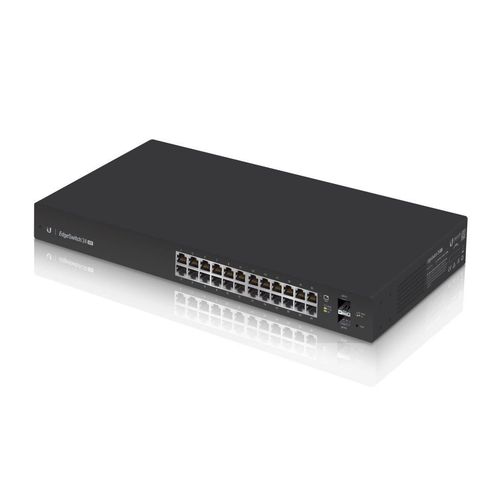 Ubiquiti EdgeSwitch ES-24-LITE - Commutateur - C3 - Géré - 24 x 10/100/1000 + 2 x Gigabit SFP - Montable sur rack