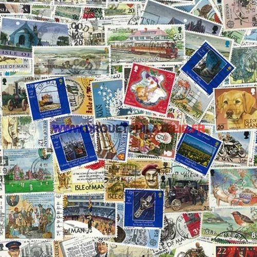 Ile De Man 25 Timbres Differents Obliteres