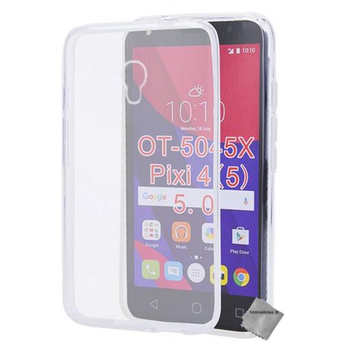 Housse Etui Coque Gel Fine Pour Alcatel Pixi 4 (5.0) + Film Ecran - Transparent Tpu