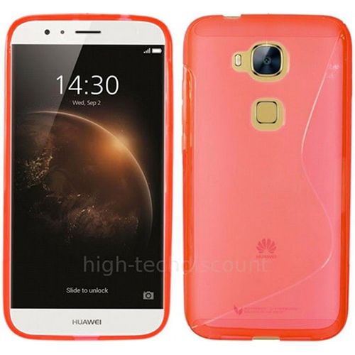 Housse Etui Coque Pochette Silicone Gel Fine Pour Huawei Gx8 + Verre Trempe - Rouge