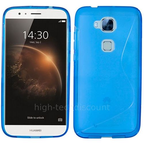 Housse Etui Coque Pochette Silicone Gel Fine Pour Huawei Gx8 + Film Ecran - Bleu