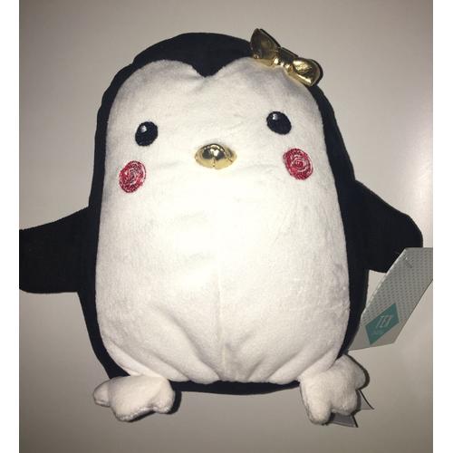 Doudou Pingouin Tex Baby Noir Et Blanc Peluche Bébé Naissance Jouet Éveil Enfant 