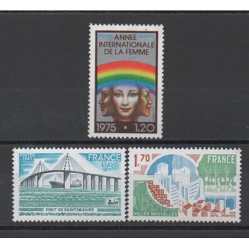 France 1975: Suite De 3 Timbres  N°1855,1856,1857.Émis Dans L'année.