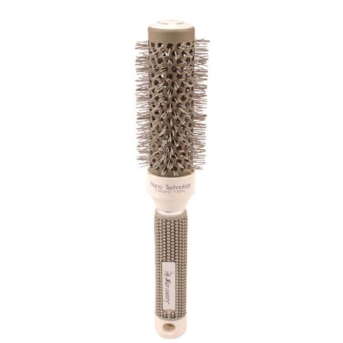 Ckeyin 32mm Ronde Barrel Brosse De Cheveux Nanothermic Céramique Iionique Pour Le Séchage Des Cheveux/Coiffage/Curling&rouleaux Brosse Convient Pour Les Familles/Salon De Coiffure Gris