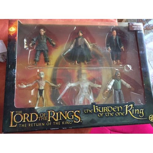 Seigneur Des Anneaux Coffret 6 Figurines "Burden Of The Ring" De 2005 Frodo Bilbo Gollum