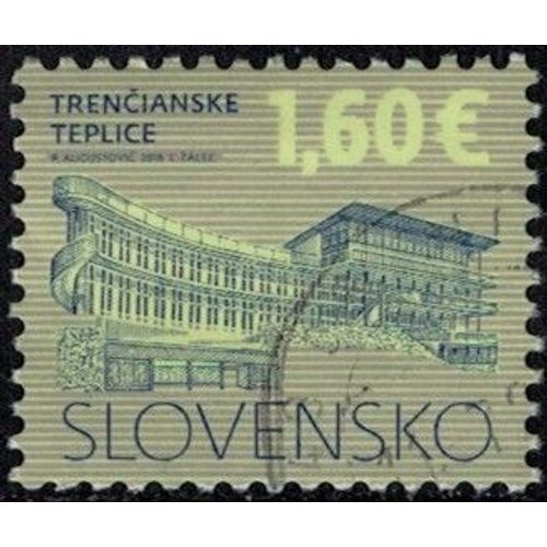 Slovaquie 2016 Oblitéré Used Bâtiments Ville De Trencianske Teplice Y&t Sk 683 Su