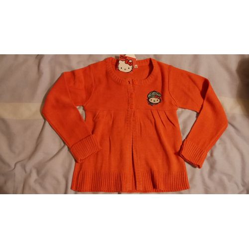 Gilet Hello Kitty 10 Ans Rose-Saumon Neuf