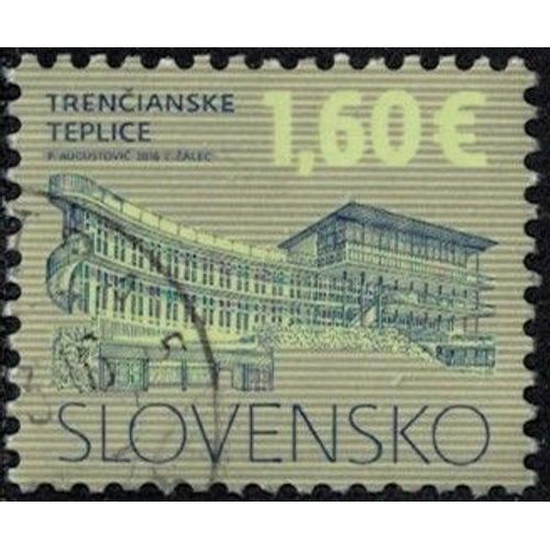 Slovaquie 2016 Oblitéré Used Bâtiments Ville De Trencianske Teplice Y&t Sk 683 Su