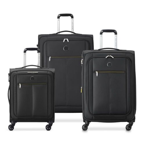 DELSEY PARIS - PIN UP 6 - Set de 3 valises souples 56cm/ 69cm/ 79cm - Noir