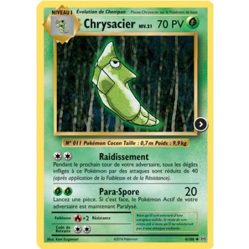 Carte Pokemon - Xy12 - Evolutions - Chrysacier - Pv 70 - 4/108 - Peu Commune - Vf