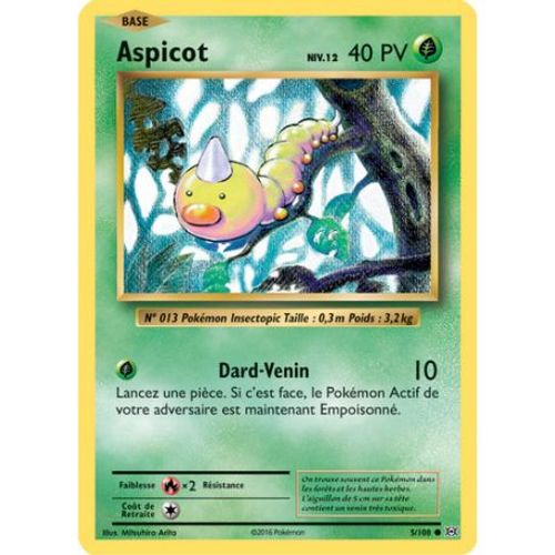 Carte Pokemon - Xy12 - Evolutions - Aspicot - Pv 40 - 5/108 - Commune - Vf