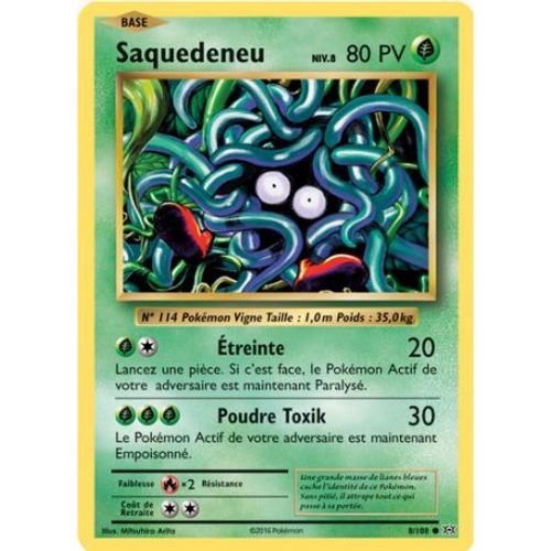 Carte Pokemon - Xy12 - Evolutions - Saquedeneu - Pv 80 - 8/108 - Commune - Vf