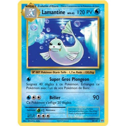 Carte Pokemon - Xy12 - Evolutions - Lamantine - Pv 120 - 29/108 - Rare - Vf