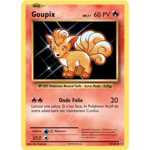 Carte Pokemon - Xy12 - Evolutions - Goupix - Pv 60 - 14/108 - Commune - Vf