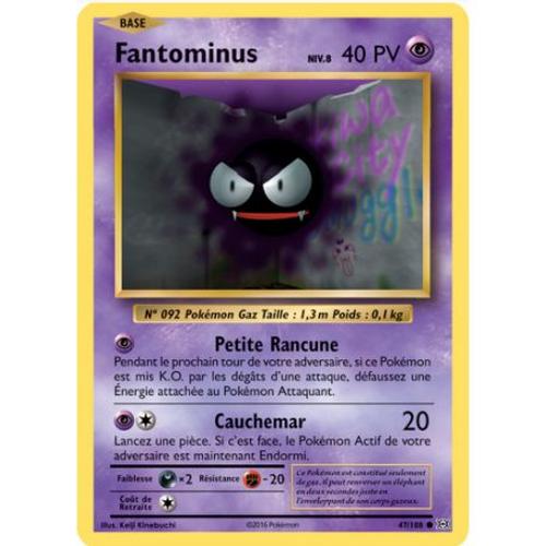 Carte Pokemon - Xy12 - Evolutions - Fantominus - Pv 40 - 47/108 - Commune - Vf