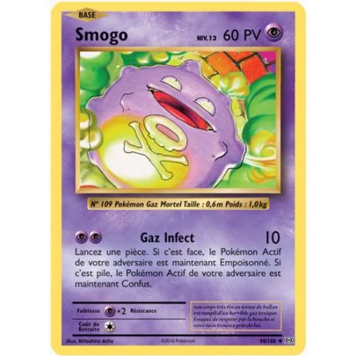 Carte Pokemon - Xy12 - Evolutions - Smogo - Pv 60 - 50/108 - Peu Commune - Vf