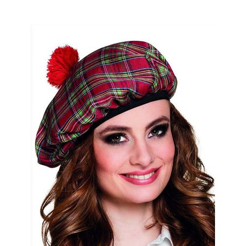 Béret Écossais Rouge Adulte Taille Unique