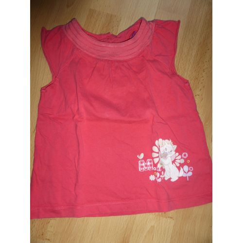 T-Shirt Disney Coton 24 Mois Rouge