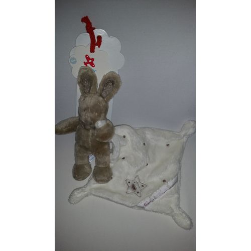 Doudou Mouchoir Blanc Lapin Simba Toys Benelux Nicotoy Marron Taupe Étoile Kiabi Soft Toys Blankie Comforter Teddy Bear Eveil Bebe Naissance Enfant 