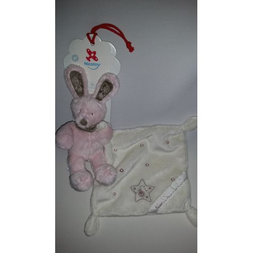 Doudou Mouchoir Blanc Lapin Simba Toys Benelux Nicotoy Rose Marron Étoile Kiabi Soft Toys Blankie Comforter Teddy Bear Eveil Bebe Naissance Enfant 