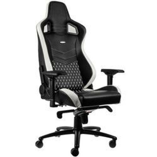 Siège Pc Noblechairs Epic Cuir Véritable - Noir/Blanc/Rouge/Cuir/4d