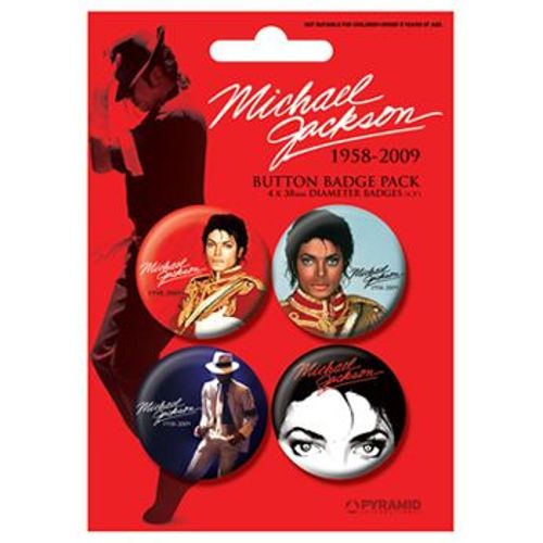 Michael Jackson Pack 4 Badges In Memoriam 2
