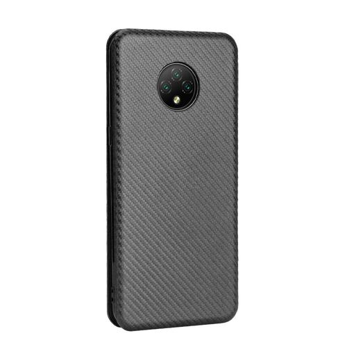 Étui Pour Doogee X95 Coque En Cuir Folio Flip Insertion De Carte Avec Porte-Cartes Kickstand Protection Complète Fibre De Carbone Magnétique - Noir