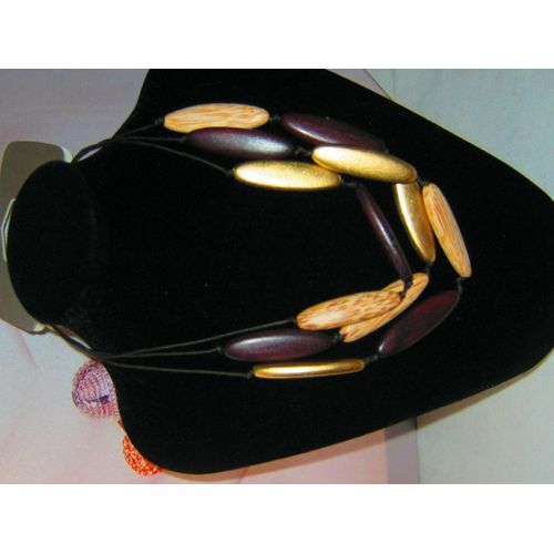 Collier Perles En Bois