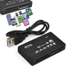 Noir Tout en un Lecteur de carte mémoire Lecteur de cartes USB externe SD  SDHC Mini Micro M2 MMC XD CF P4PM