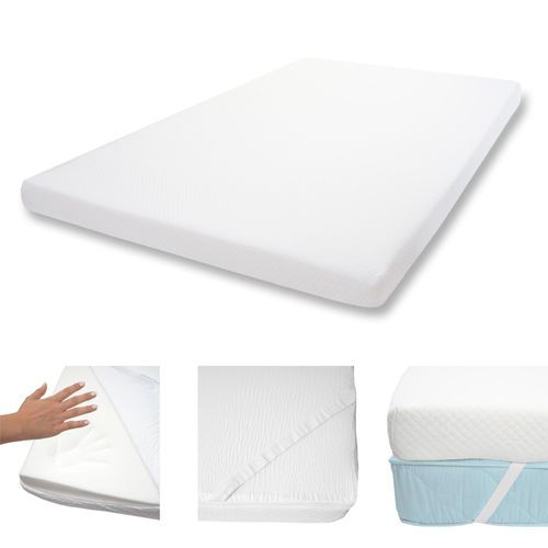 10cm Surmatelas  Mousse Memory Hwc-E63, Couvre-Matelas, Housse   140x200cm Mousse Visco