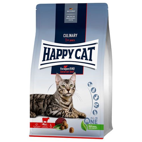 10kg Happy Cat Culinary Adult BUf Des Pralapes - Croquettes Pour Chat