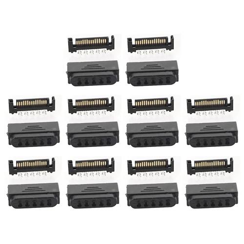 10Paire L29-Sata Fiche 5 Trous SATA Mle SATA Mle Prise Srie Port 15P Connecteur Dalimentation Fiche Coquille