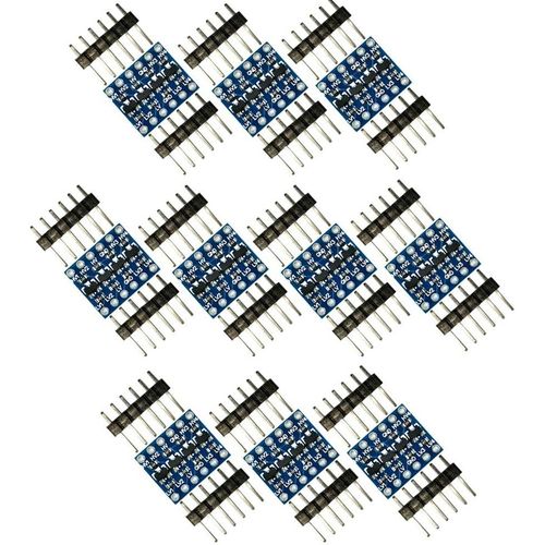 10Pcs 3.3V-5V 4 Channels Logic Level Converter Bi-Directional Shifter Module (Pack Of 10) Cyt1076[CAR787384]