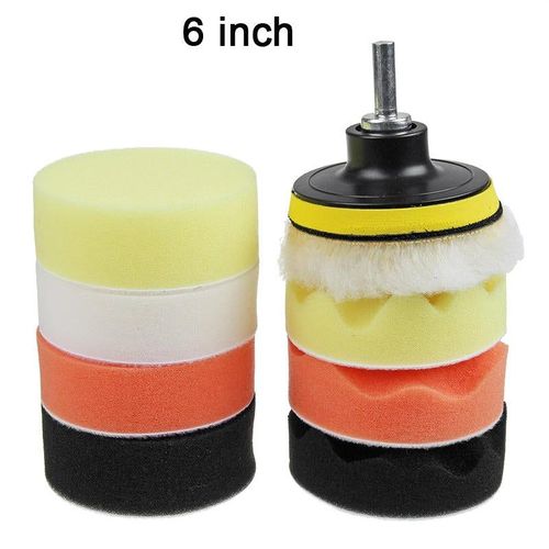 16 Pièces Éponge Polishing Pad For Voiture Polisseuse Cirage Lustrage