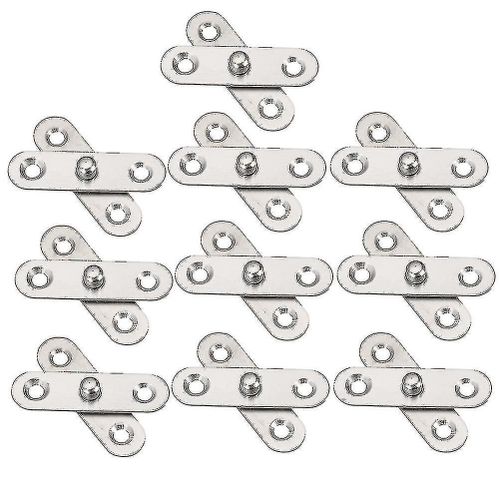 10pcs 360 Degrs Rotatif Mnage Porte Charnires En Acier Inoxydable Vers Le Haut Et Vers Le Bas Charnires Emplacement Charnire Cach Meubles Charnire (Argent)-Hao