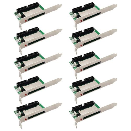 10Pcs 40-Pin Compact Flash Card to 3.5 IDE Converter Adapter Pci Bracket Back Panel