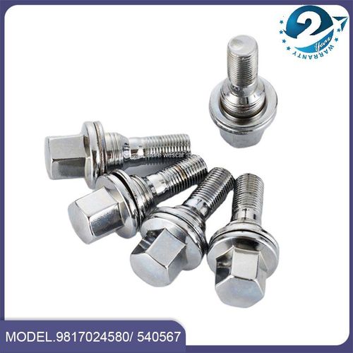 10pcs M12x1.25 17mm Alliage Boulons De Moyeu De Roue Sige Plat Rondelle Peugeot 206 207 307 308 Citroen C2 C3 C4 C5 Ds Pneu Vis De Fixation M12 * 1.25 