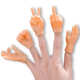 10 Marionnettes à Doigt Mini Mains - Gel De Silicone Pour Jeux Et Déguisements
