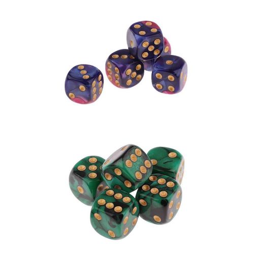 10pieces 6-Sided Game Dice 16mm Dice For Board Games And Teaching Math